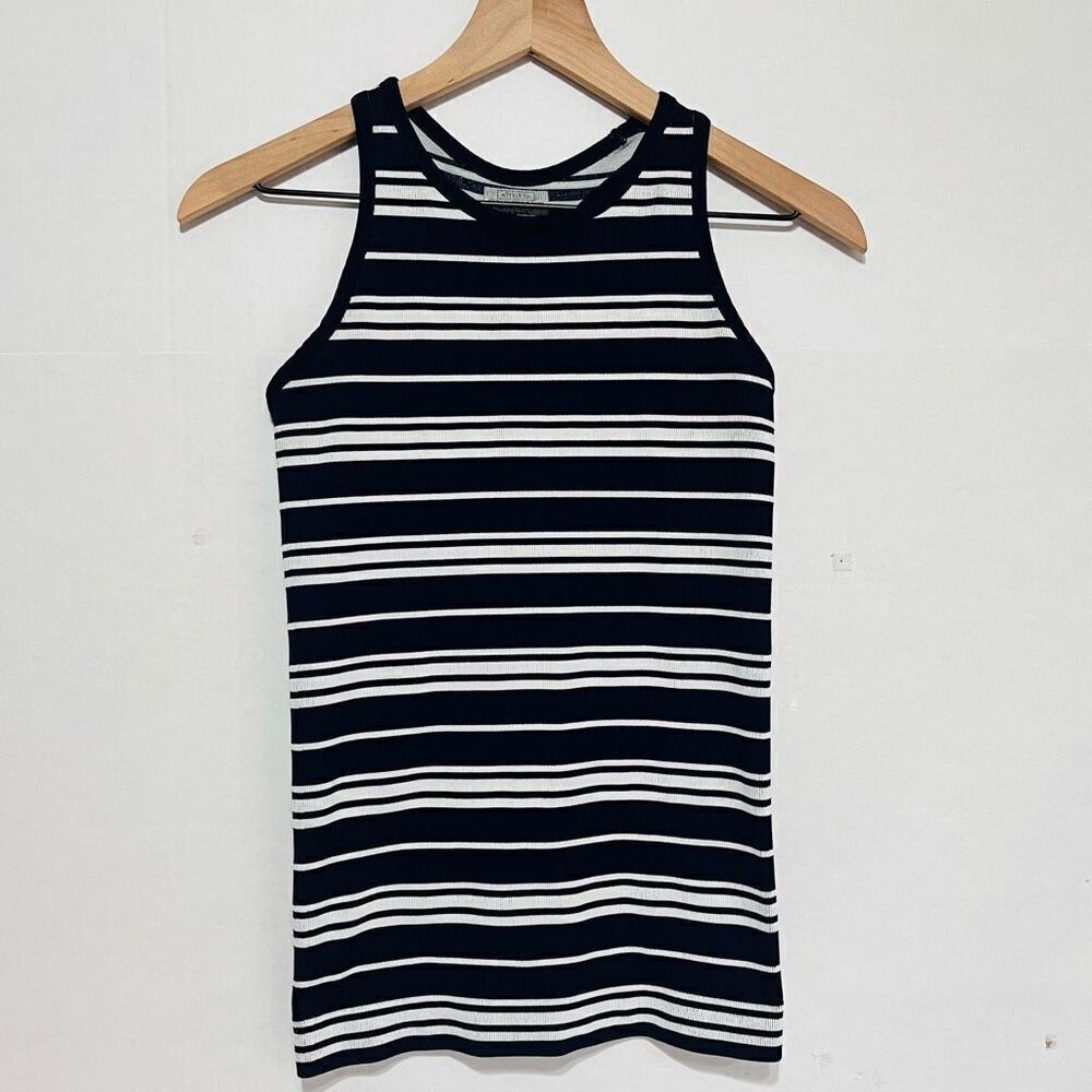 Athleta Blue And White Striped Tank Top   Sz M